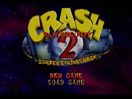 Crash Bandicoot 2 Cortex Strikes Back back cover for Playstation